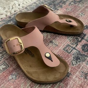 Birkenstock Gizeh Big Buckle ‘old rose’ (pink) Women’s sandal EUC